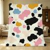 Cow Print Fleece Blanket – Soft Plush Warm Throw for Home, Sofa, Couch, Halloween & Christmas Holiday Decor
