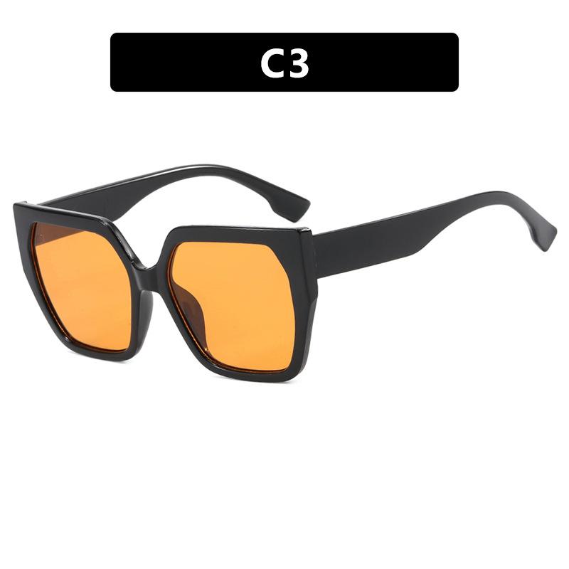 Simple polygonal flat glasses, new plain makeup, trendy fashion, anti-blue light glasses frame, retro glasses frame for women