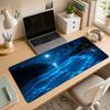 Blue Coast Moonlight Starry Sky Wave Pattern Mouse Pad Nonslip Suitable For Computer Desk Desktop Decoration Accessories