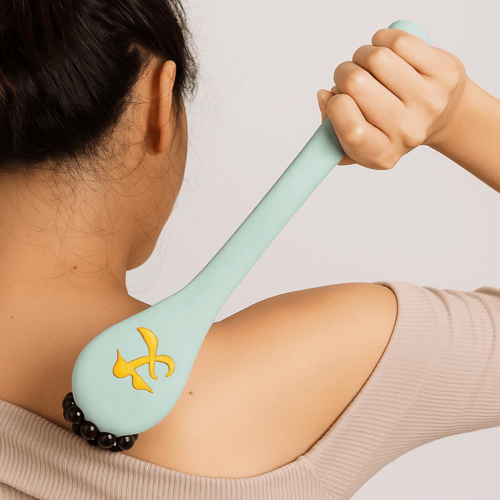 Multifunctional Meridian Massage Stick Portable Design Back Tapping Tool Massage Hammer Unisex