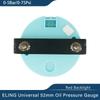 ELING Waterproof Universal 52mm Oil Pressure Gauge 5Bar 0-75Psi 10Bar 0-145Psi with Red Backlight 9-32V for Car Truck Boat Yacht
