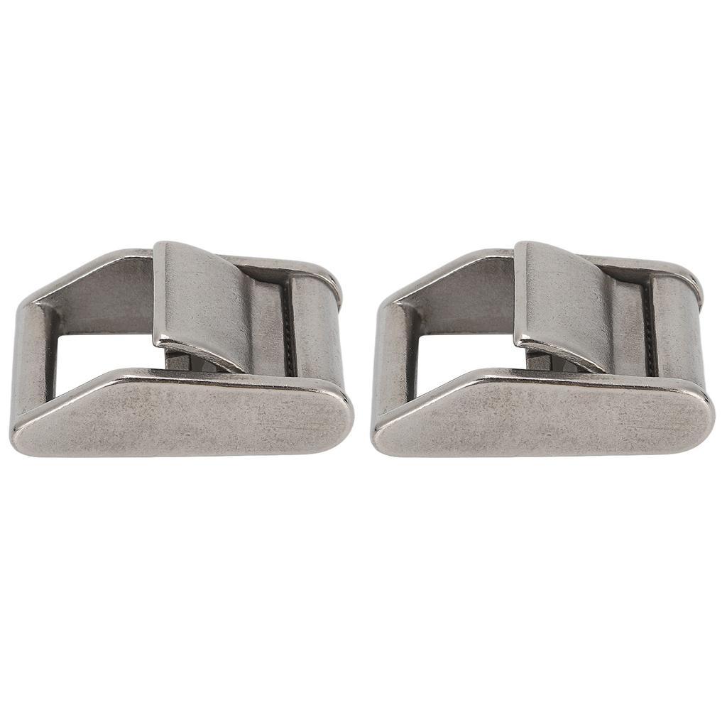 2 st. Spännen med kamflik 316 Rostfritt stål Kraftig Press Spännband Surrning Last 27 mm