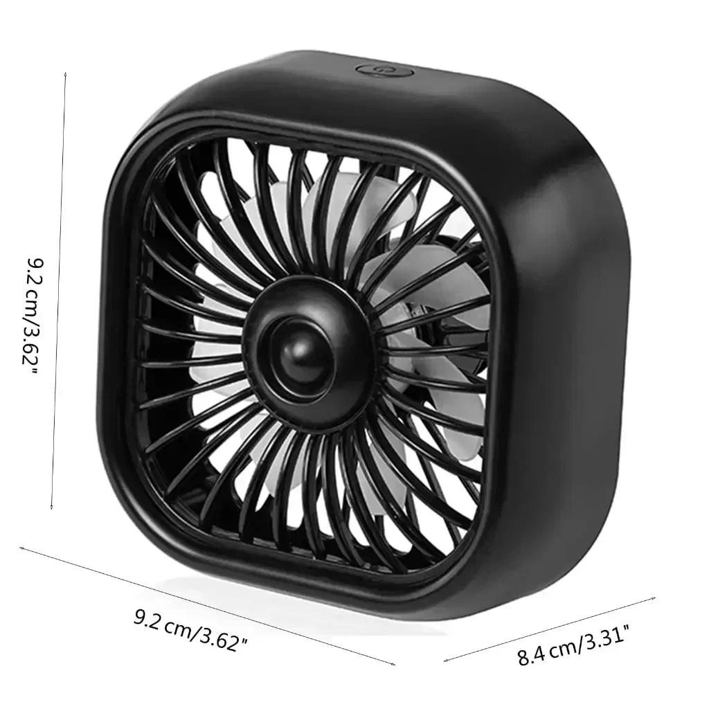 2026New Car Air Outlet Cooling Fan Adjustment Powerful USB Light Creative Low Noise Mini Car Interior Fan Cooler