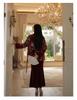 V-neck Embroidered Chinese Style Winter Down Jacket & Skirt Suit NY064