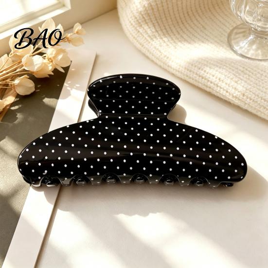 Fashion Hair Pins for Girls Polka Dot Claw Clip Women, Lightweight Acrylic Non-Slip Jaw Clip, Cute Clips Daily Commuting Elegant Strong Hold