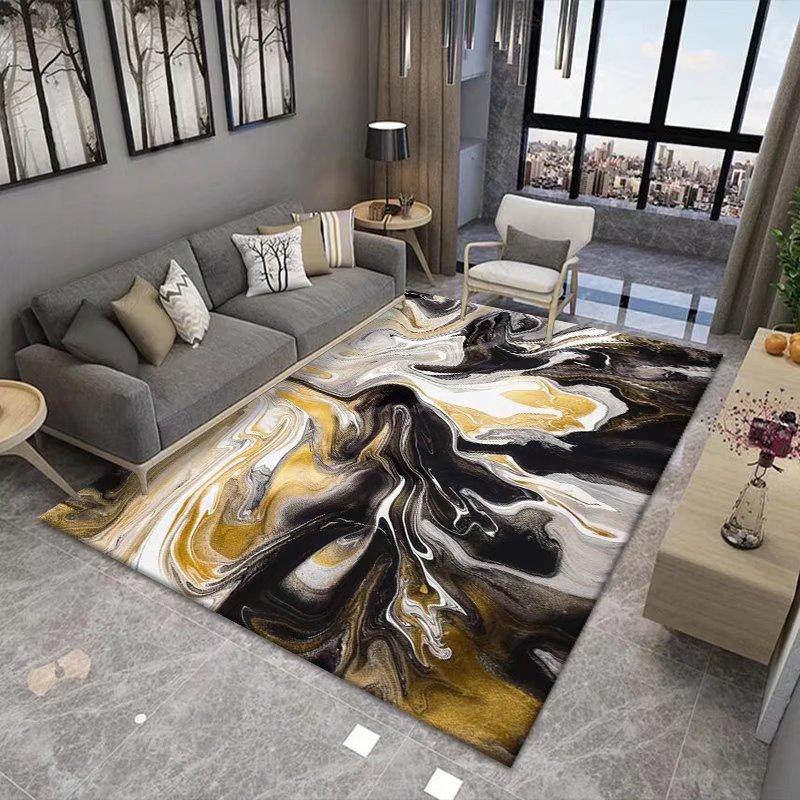 Splash Ink Abstract Green Carpet Living Room Large Area Rugs Home Decor Bedroom Bedside Carpets Non-slip Floor Mat Alfombra