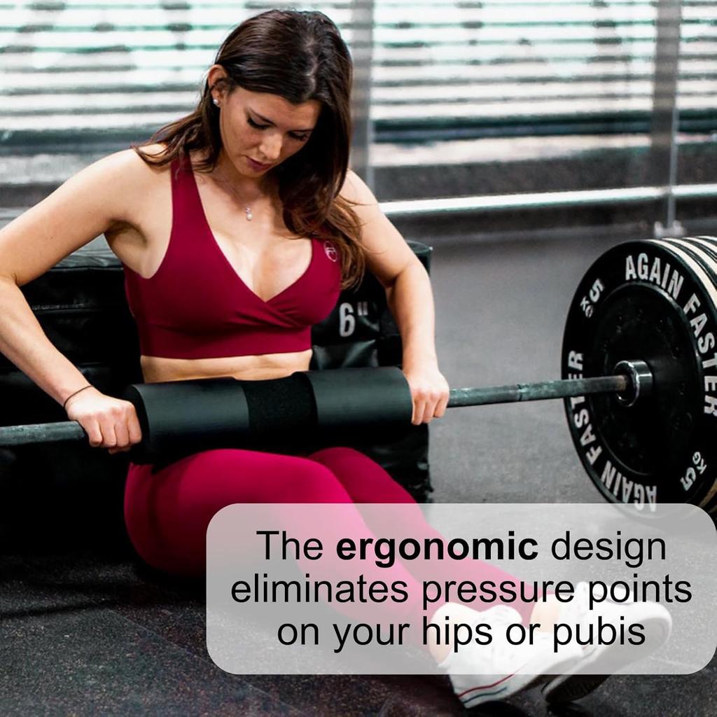 Kniebeugen- & Hüftstoß-Polster für den Beintag - Langhantelpolster für Kniebeugen & Ausfallschritte - Nacken- & Schulterstütze, Po-Training sicher und stabil