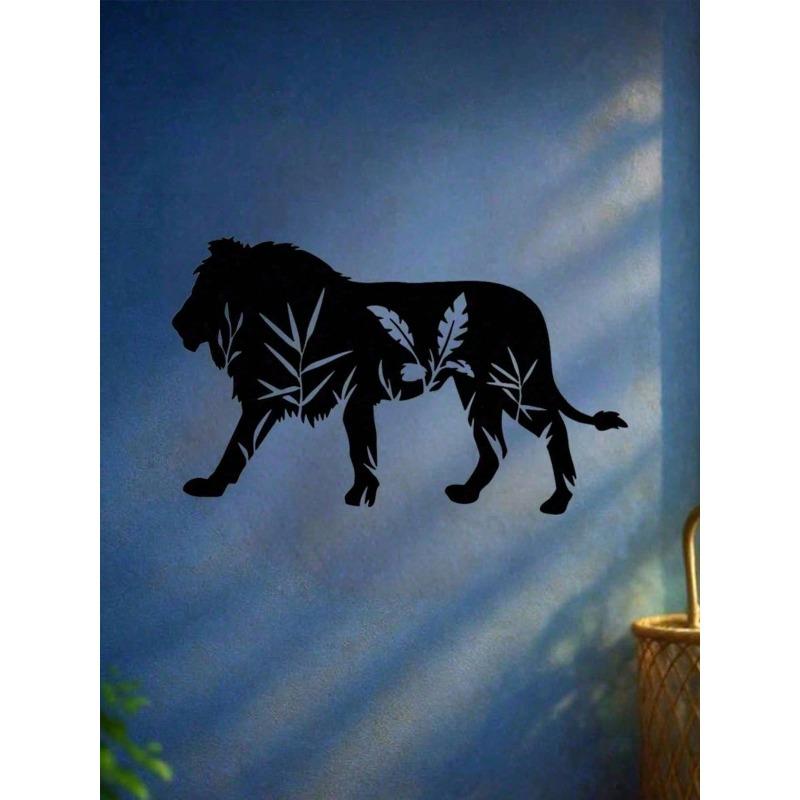 Gothic Lion Wall Art Antique Black Iron Metal Sculpture Dark Academia Decor Gift