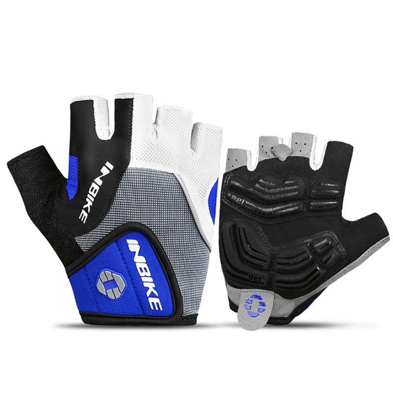 INBIKE Fahrradhandschuhe Halbfinger Bike Rennradhandschuhe Stoßdämpfend Atmungsaktiv GEL MTB Bergsport Fahrradhandschuhe Herren zum Radfahren