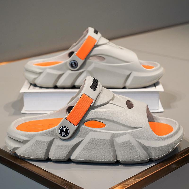 Pánské letní venkovní prodyšné plážové sandály Pár nový design Protiskluzové pantofle s páskem přes prsty Barevné ležérní pánské sandály