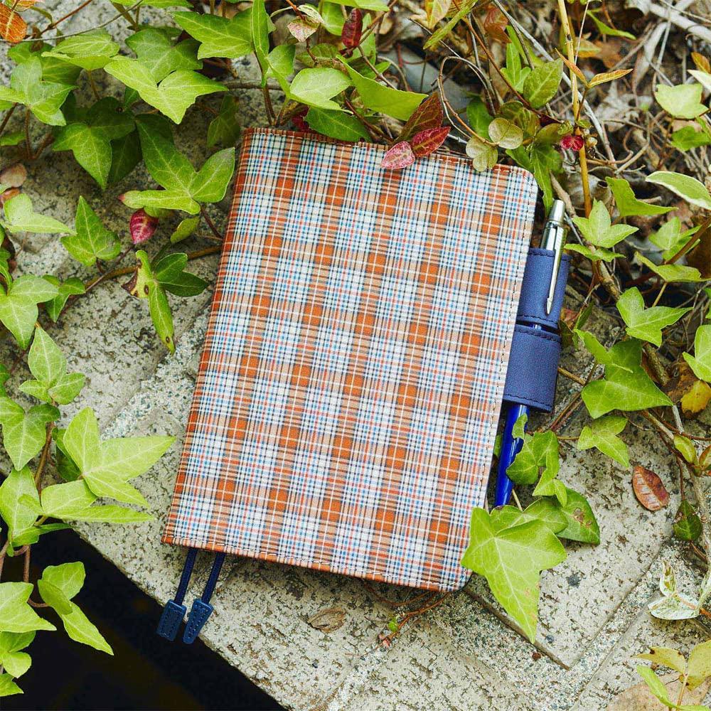 Hobonichi Techo Original Size Notebook Shirt Check (A6) Cover, Fabric/Brownie