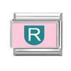 New Lovely 26 English Letter Pink Italian Charm Links Fit 9MM Stainless Steel Bracelet Women Men DIY Birthday Making Gift