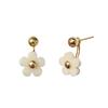 1 Pair Ear Studs All-match Accessories Flower Alloy Double Side Earring for Party