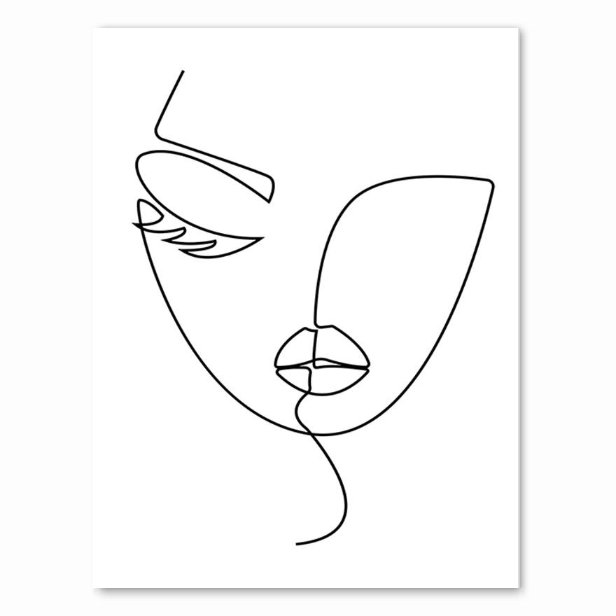 Nordic Minimalist Figures Line Art Sexy Woman Body Nude Wall Canvas Paintings Drawing Posters Prints Decoration for Livingroom