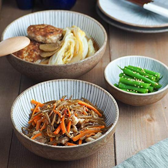 East Tokusa 2 Small 2 Medium Japanese Dinnerware Dinnerware Plates Bowls, & Bowls, 4-Piece Set, Set, Bowls, Set,