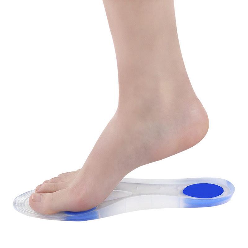 Solette in Silicone Trasparente per Scarpe - Morbide Assorbiurti con Supporto Plantare a Lunghezza Intera per Massaggio Sportivo