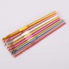 22pcs Stitching Crochet Multi-colour Metal Hooks Needles Soft Handle DIY Craft Handmade with Black Packet Knitting Tool