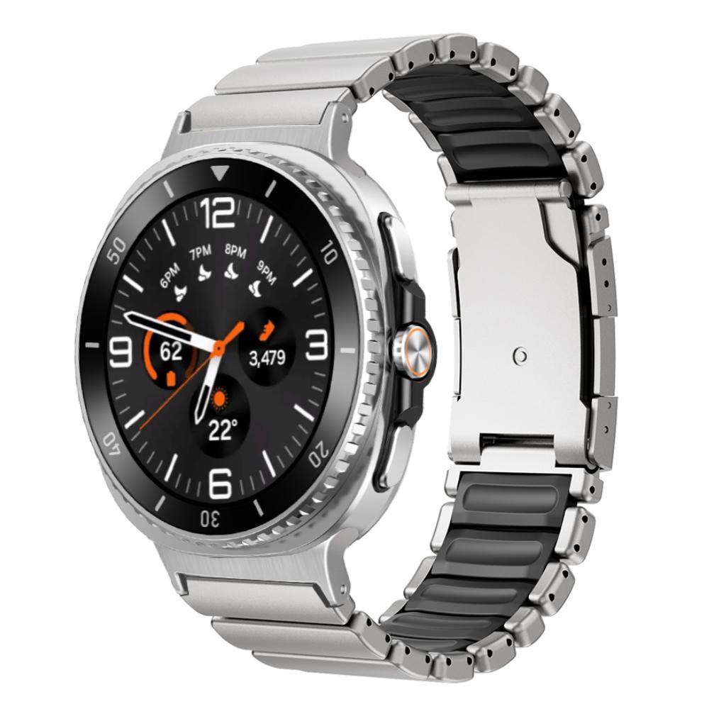 Titanium Band for Samsung Galaxy Watch 8 Calssic 46mm 8 44mm 40mm Metal Rubber Strap for Galaxy Watch Ultra 2025 Luxury Bracelet
