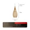 Chinese Retro Handmade Rattan Pendant Light Living Room Bedroom  Pot Restaurant Homestay Zen Decoration Pendant Light 25CM