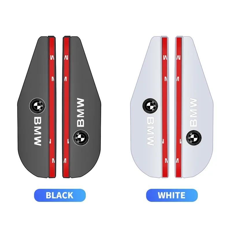 2PCS Transparent Auto Parts Rearview Mirror Protector Rain Eyebrow Visor Cover For BMW M 1 2 3 4 Series M Power X1 X5 X6 F30 E90