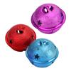 15pcs Jingle Bells Colorful 40mm Iron Material Painted Hollow Pentagram DIY Matte Craft Bells for Jewelry Pendants