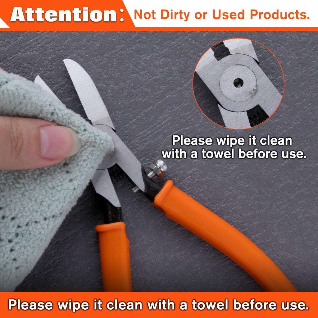 SPEEDWOX Plastic Straight Wire Diagonal Diagonal Power Power Cable Tie Mild Copper DIY 155mm Heavy-Duty Nippers, Blade, Spring-Loaded, Heavy-Duty,