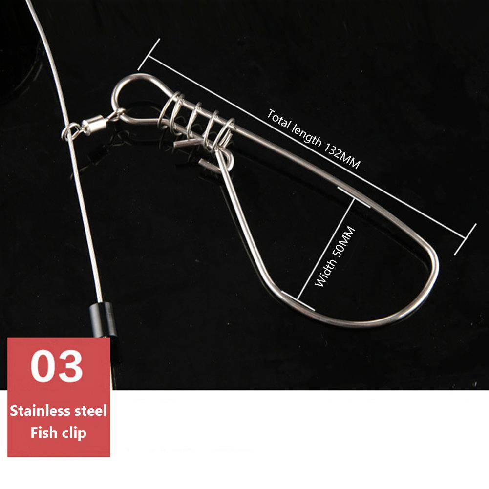 Fish Stringer High Strength Stainless Steel Snaps Fish Lock Keeps Fresh 10