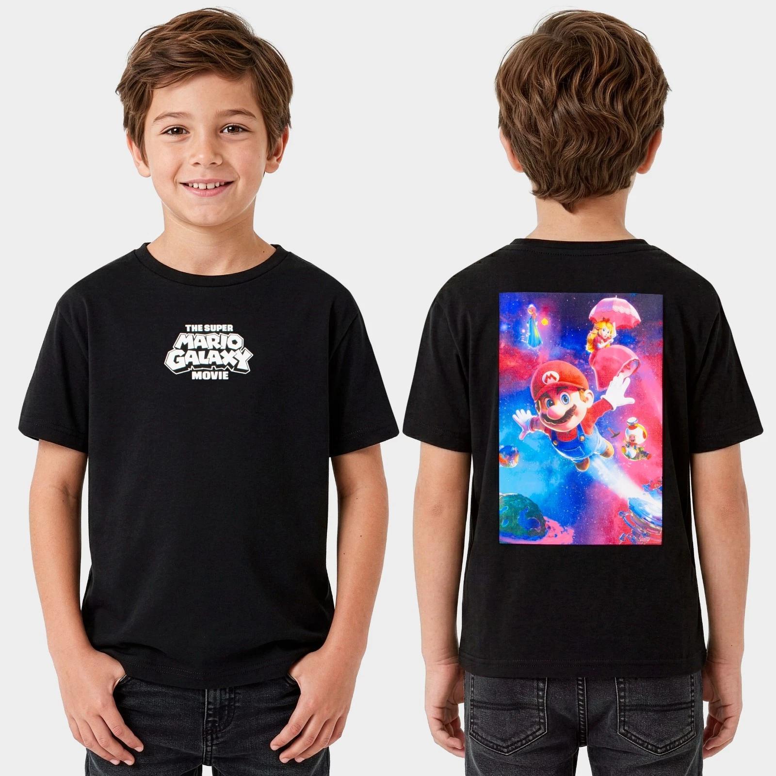 The Super Mario Galaxy Movie T-shirt | Mario Tshirt | Short Sleeve Top For Boys 110