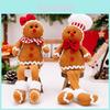 Adorable Gingerbread Man Hanging Plush Doll For Festive Christmas Decoration