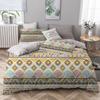 Geometric Bedding Set Bohemian Style Microfiber Abstract Pattern Print Duvet Cover With Pillowcases Teens Adults Bedroom Decor