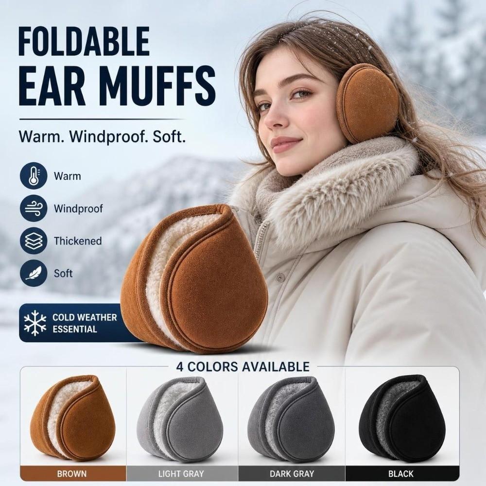Warm Velvet Ear Muffs Thicken Padding Winter Earmuffs New Thicken Ear Covers  Men Women