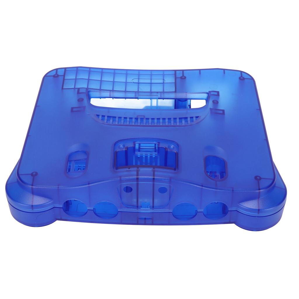 Retro Video Game Console Case Translucent Blue Replacement Protective Shell for N64 Retro Video Game