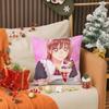 Blue Box Anime Pillow Case Living Room Sofa Decorative Cushion Cover Simple Household Light Luxury Printed Pillow