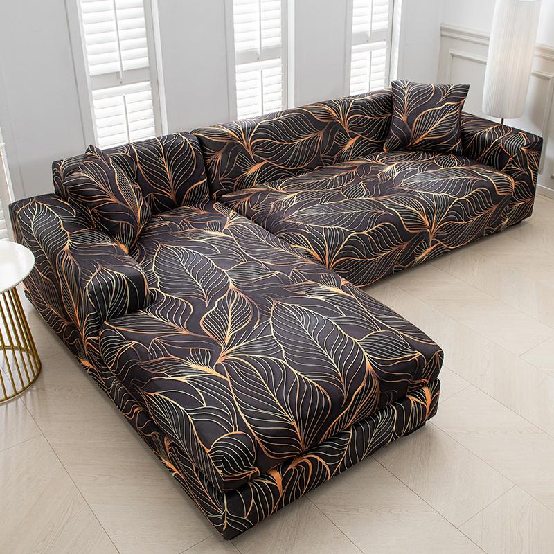 Stretch Couch Covers Soft All-Inclusive Armchair Sofa Slipcover Fitted L-Shaped, Sectional, Chaise Sofa Cover 1/2/3/4 Seater 1Pc