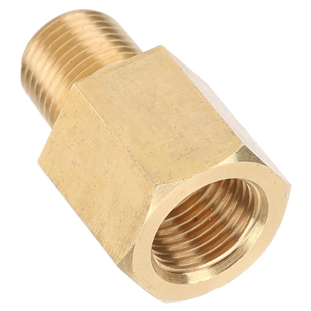 Car 18 NPT To 18 BSPT Oil Pressure Temp Gauge Adapter Fitting Sender Brass Universal