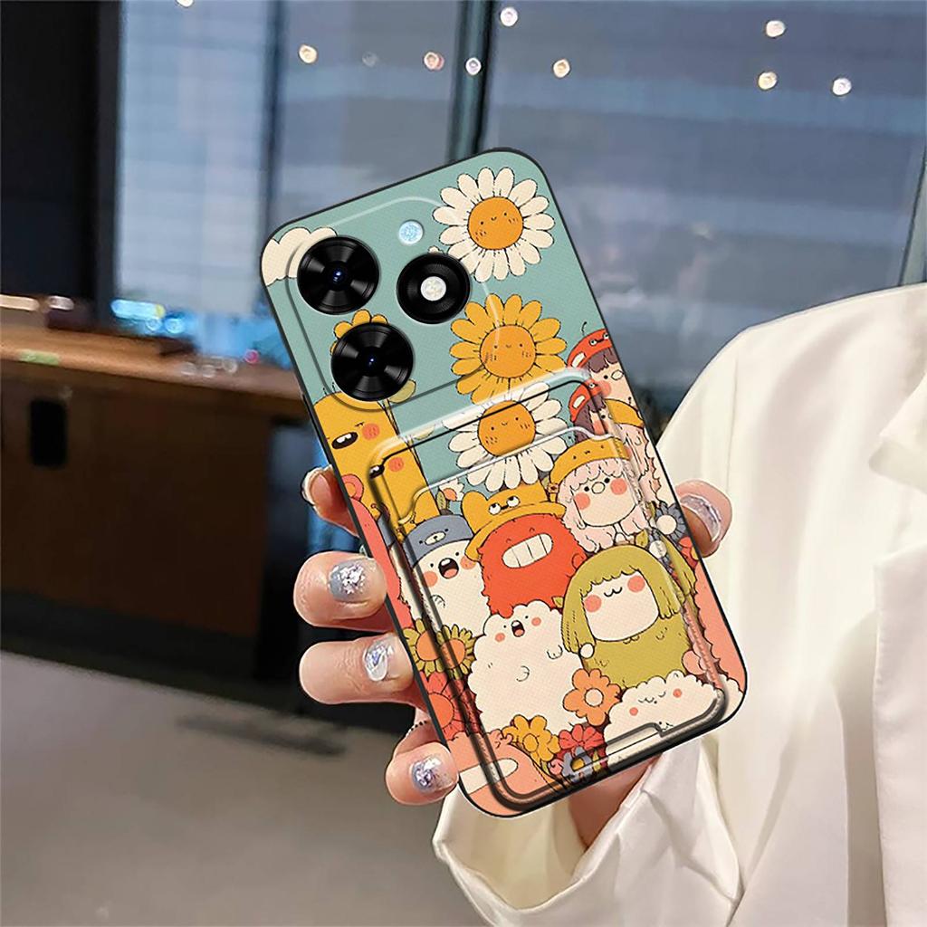 Card Sleeve Full Wrap Phone Case For Tecno Spark Go 2024/Spark20C/BG6/POP8 Graffiti Waterproof Silicone Anti-knock TPU