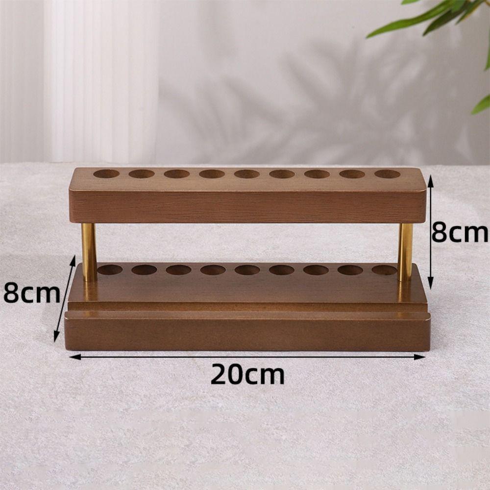 9/15 Slots Walnut Pens Holder Creative Brush Display Case Makeup Brush Holder  Office/School
