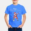 Short Sleeved Christmas 3D Digital Printed Santa Claus Printed Kids Short Sleeved T-shirt
