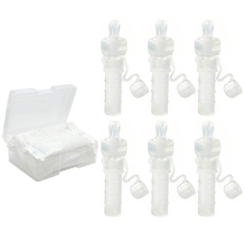 6Pcs Breast Milk Colostrum Collection Tube for Mom, Reusable 5ml Baby Feeding Artifact Newborns Silicone Dropper