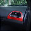 Co-pilot Air Vent Outlet Cover Trim Decal for Dodge Challenger 2015+ Red Carbon
