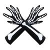 Five Finger Skull Claw Rukavice Střední délka Bílé rukavice Skeleton Rukavice Punk Halloween Cosplay