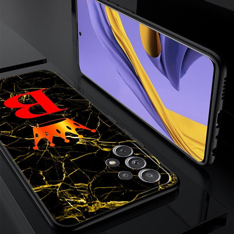 Marble Letter Phone Case For Samsung Galaxy A17 A07 A55 A35 A25 A15 A05 A33 5G A31 A23 A21s A13 A41 A73 A53 A51 A71 A03 S10Cover