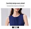 Black Sleeveless Cinched Waist Mid-Length Hepburn Style Dress