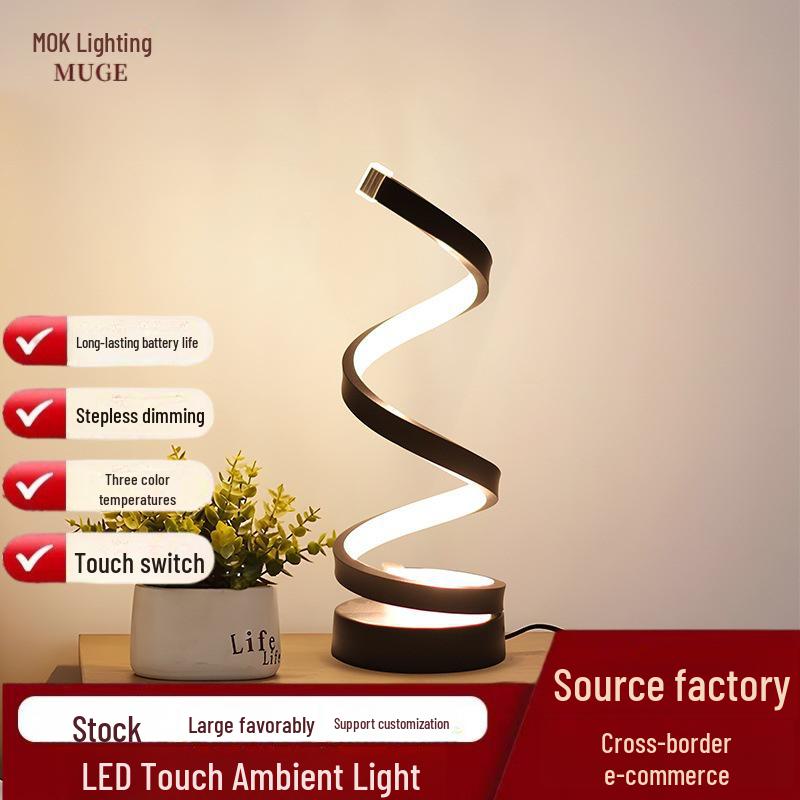 2025 Cross-border E-commerce: Modern Spiral, Adjustable LED, & USB Desk Lamps