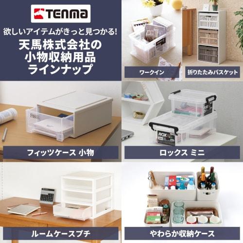 Tenma (Tenma) Simple Small Item Storage Case with Visible Contents, Made in Japan, Plexi Case, Stackable Storage Box with Drawers, Clear Case, Color: