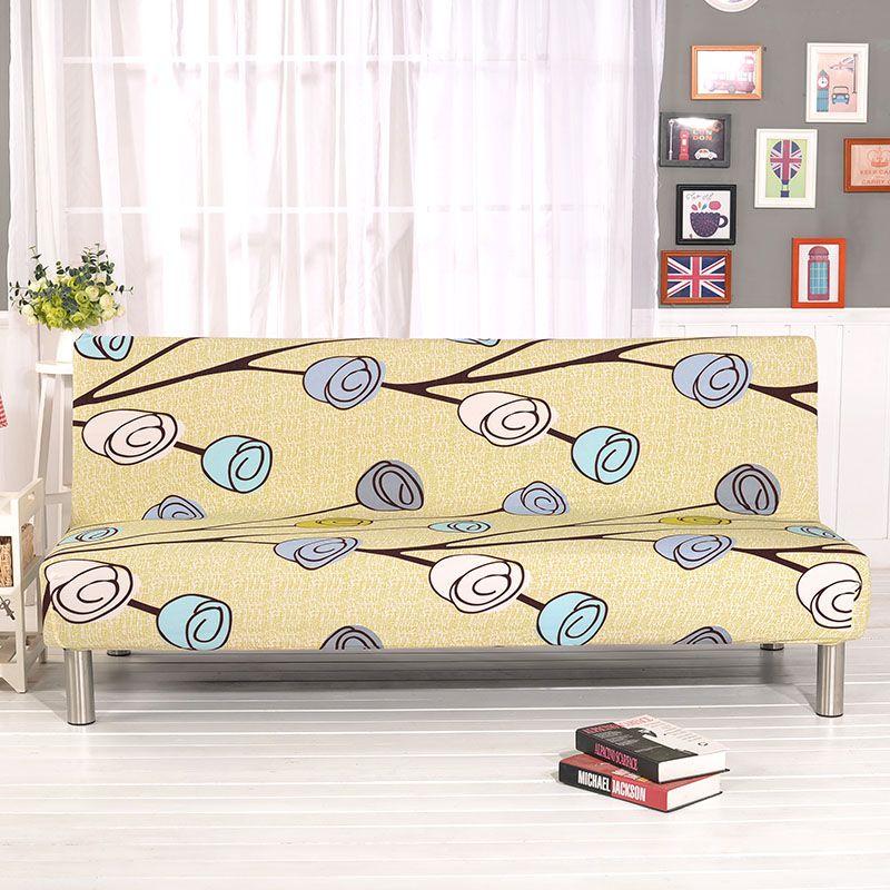 

Роскошный мягкий чехол для дивана-кровати без подлокотников с устойчивостью к сминанию и легким уходом Yellow&Rose,Small