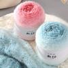 1ball Gradient Color Cotton Yarn Long Plush 3mm Soft Warm 375Meters DIY Knitting&Crocheting Sweather Scarf Yarn Thread