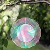 10 Inch Hanging Wind Spinner with Wave Design 360 Degree Rotating Hook Metal Rustic Style for Garden Balcony Decor No Battery Needed