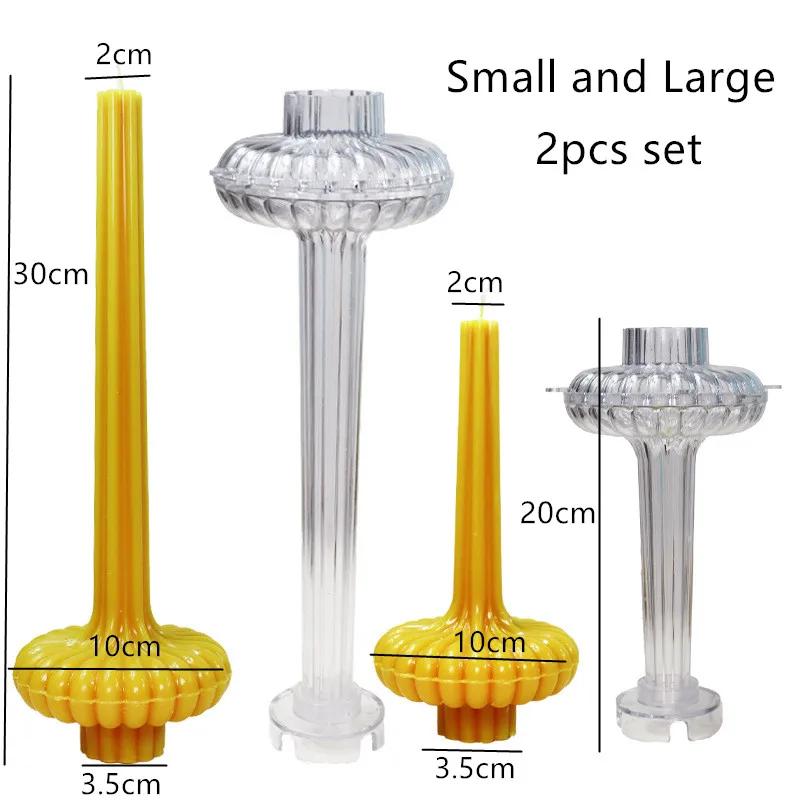 DIY Long Vase shaped candle acrylic mold Roman column cylindrical geometric shape candle plastic mold home decoration