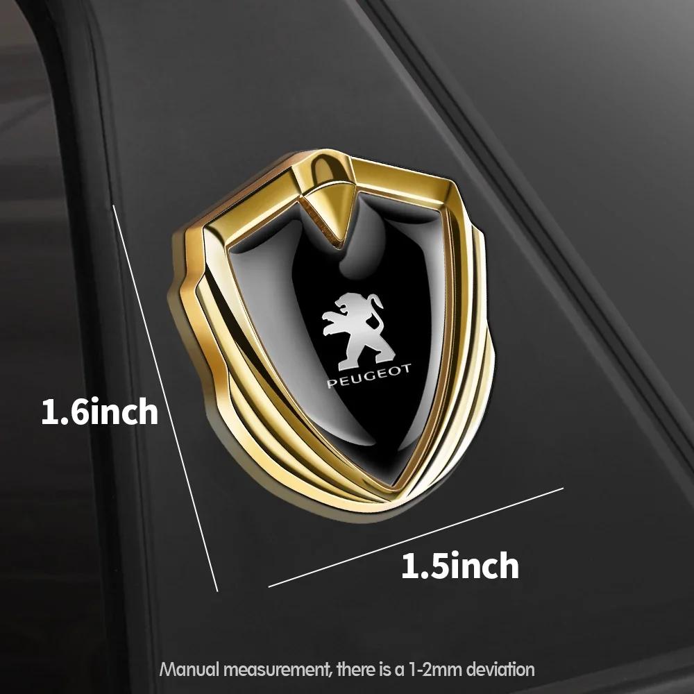 Autoaufkleber 2025 Heiß 1 Stück 3D Metallschild Form Auto Metall Karosserie Dekoration Aufkleber für Peugeot 206 207 208 306 307 308 508 106 10